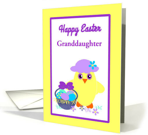 Custom Granddaughter Easter Chick, Basket, Colored Eggs... (1363076)