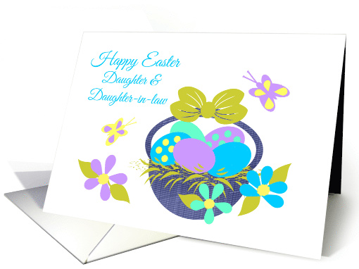Daughter Wife Easter Basket w Colored eggs, Flowers and... (1363678)
