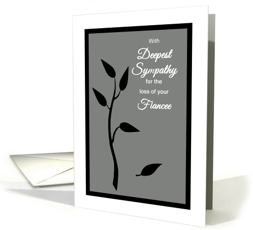Fiancee Sympathy Tree Silhouette w Falling Leaf card (1390774)