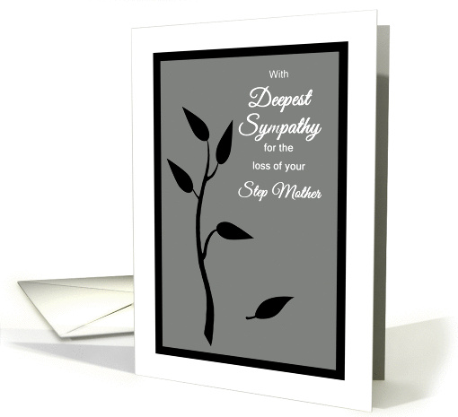 Step Mom Sympathy Tree Silhouette w Falling Leaf card (1391888)