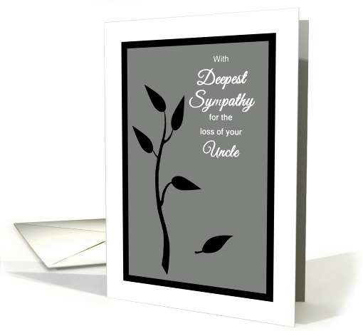 Uncle Sympathy Tree Silhouette w Falling Leaf card (1394164)