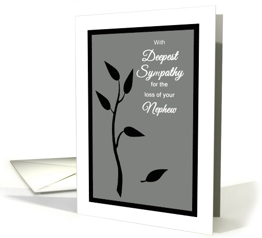 Nephew Sympathy Tree Silhouette w Falling Leaf card (1394948)