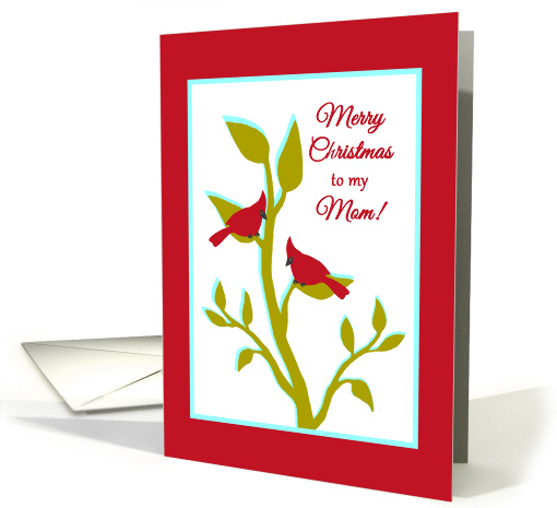 Mom Christmas Red Cardinals in Tree card (1396552)