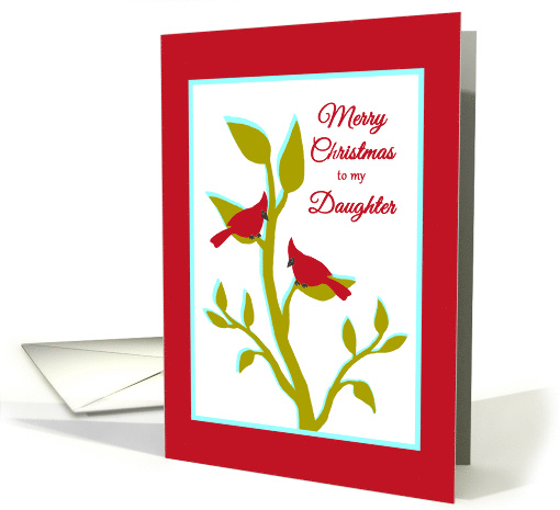 Daughter Christmas Red Cardinals in Tree card (1396764)