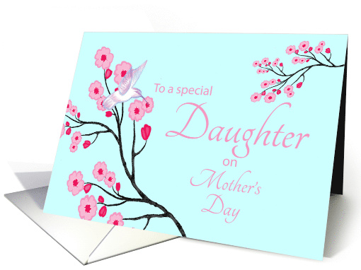 Daughter Mother's Day Cherry Blossoms and Hummingbird card (1472342)