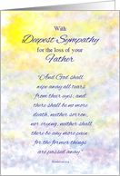 Father Sympathy Religious Bible Quote Revelation 21:4 card