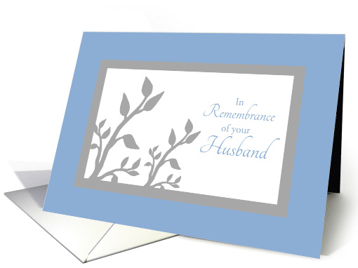 Husband Death Anniversary Remembrance Tree Branch Silhouette card