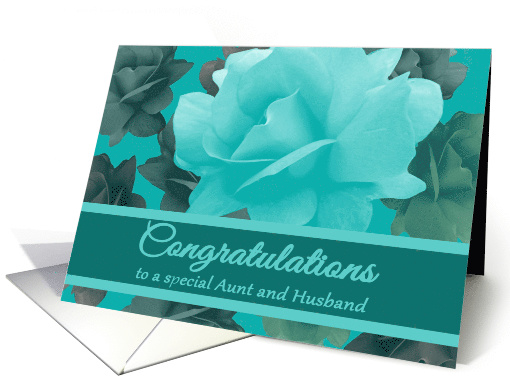 Aunt Husband Congratulations Wedding Vintage Roses card (1543076)