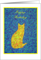 General-Happy Birthday-Cat Handmade Collage Print card