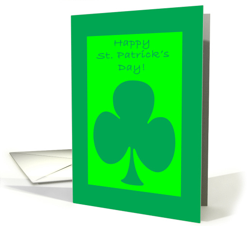 Boss St. Patrick's Day Big Lucky Green Shamrock Irish Blessing card
