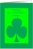 Boss St. Patrick’s Day Big Lucky Green Shamrock Irish Blessing card