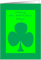 Grandson Happy St.Patrick’s Day Big Green Shamrock Irish blessing card