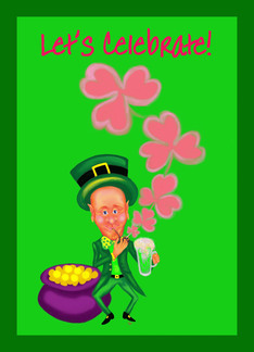 Recovery Support St.Patrick's Day Leprechaun with Pipe