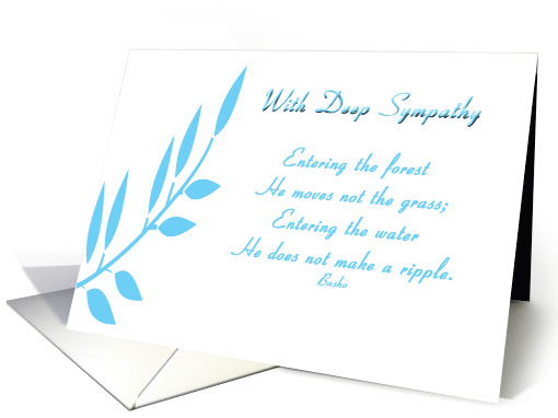 Sympathy Loss of Loved One Basho Haiku Poem card (784701)