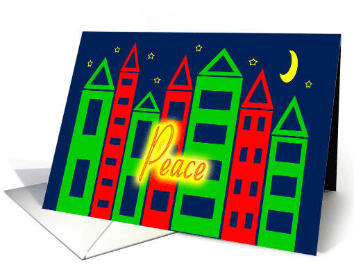 Christmas Greetings from California, Colorful Cityscape card (869160)