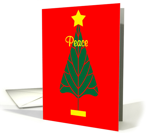 Religious Christmas Peace Tree and Yellow Star card (880840)