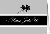Invitation Black, White and Grey card