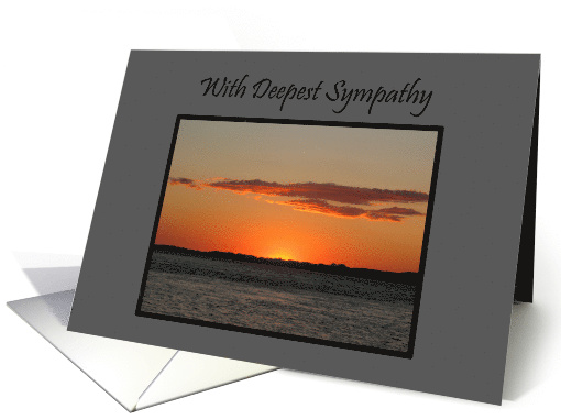 Sympathy Beautiful Golden Summer Sunset card (905748)