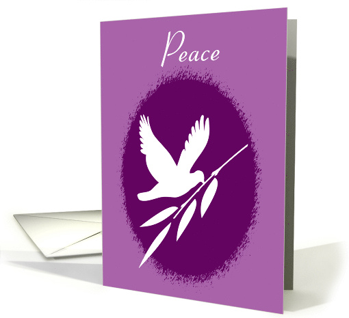 Peace Easter White Dove with Olive Branch card (908061)