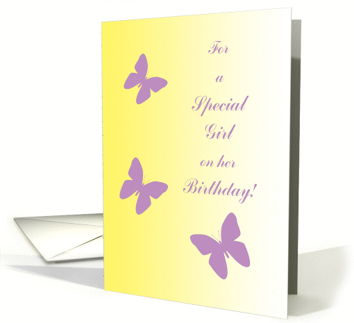 For Her Birthday Butterflies with White Flowers card (919404)