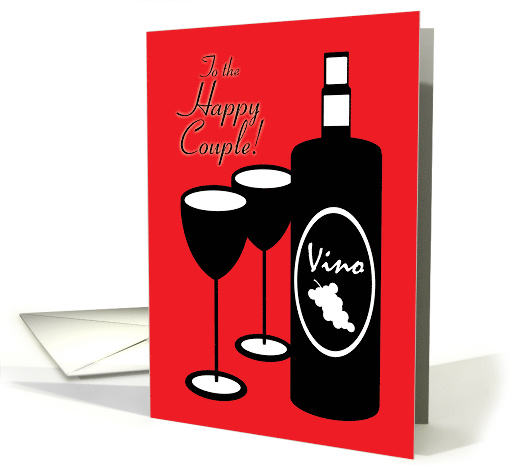Bridal Shower Wine Bottle and Glasses card (935777)