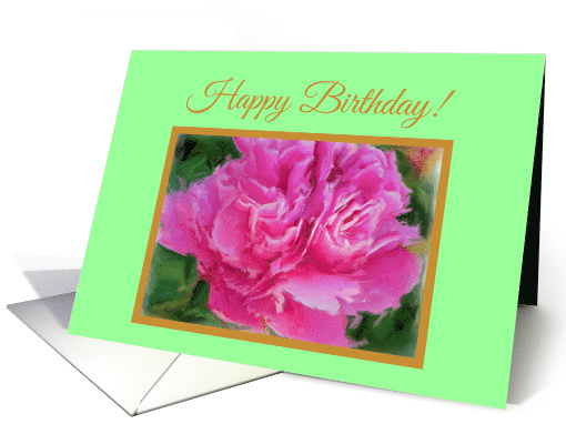 General Happy Birthday Beautiful Pink Peony Flower card (940688)