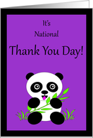 National Thank You Day Sweet Little Panda Bear card