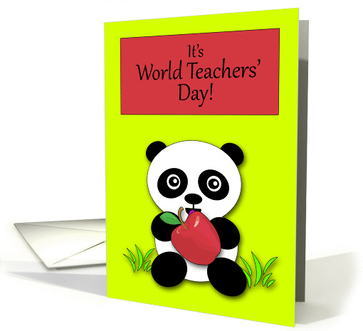 World Teachers' Day Sweet Little Panda Bear card (968267)