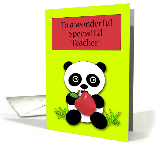 Teacher Appreciation Day Sweet Little Panda Bear card (971017)