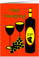 From CoupleThanksgiving Wine Bottle Glasses and Grapes Card