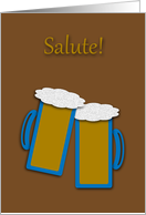 Congratulations Becoming a Dad Toasting Beer Mugs card