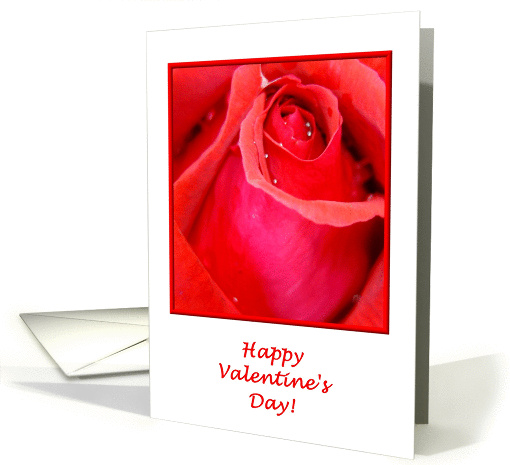 Valentine Red Rose card (558027)