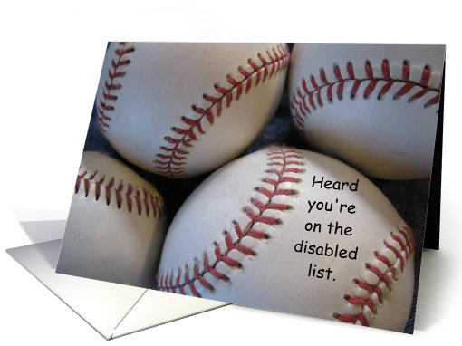 Get well--baseballs card (560158)