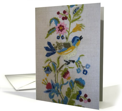 Mother's Day-- crewel embroidery card (562595)