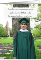 Graduation--humorous college card