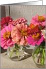 Happy Birthday--pink flowers card