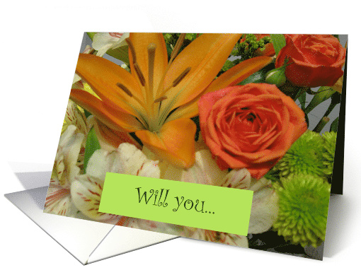 Be My Flower Girl--granddaughter card (575939)