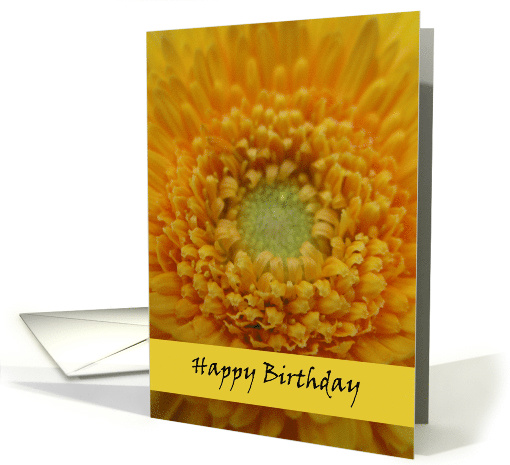 Happy Birthday--Yellow Flower card (604345)