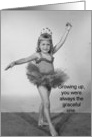 Happy Birthday--Sister, girl ballerina, humor card