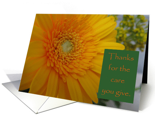 Thank You--Caregiver, Dementia, Yellow Flower card (604971)