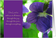 Encouragement--Religious, Pansy card