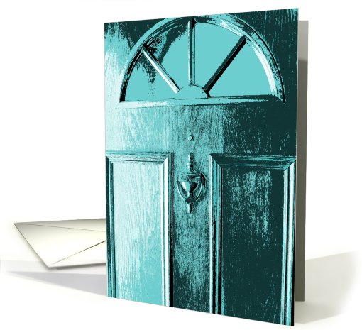 Welcome to the Neighborhood--blue door card (683286)