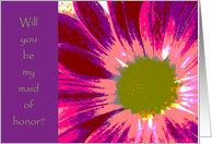 Invitation--Be My Maid of Honor, Friend, Art Flower card