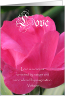 Wedding announcement, now married--pink rose card