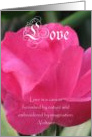 Wedding announcement, now married--pink rose card