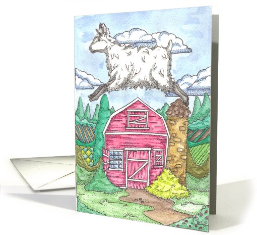 Flying Sheep card (560374)