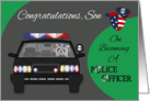 Congratulations to Son on Graduation from the Police Academy card