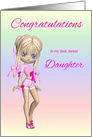 Congratulations to Daughter on Getting First Period with Girl and Bows card