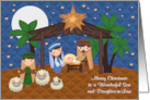 Christmas to Son and Daughter in Law with a Nativity Scene card