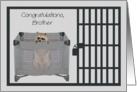 Congratulations To Brother, released from grounding, raccoon, playpen card